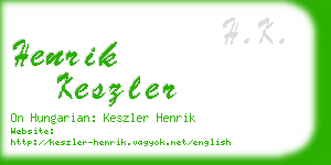 henrik keszler business card